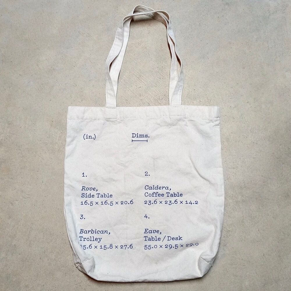 BAGGU x Dims Furniture Tote Bag Cross Stitch Garden Embroidered